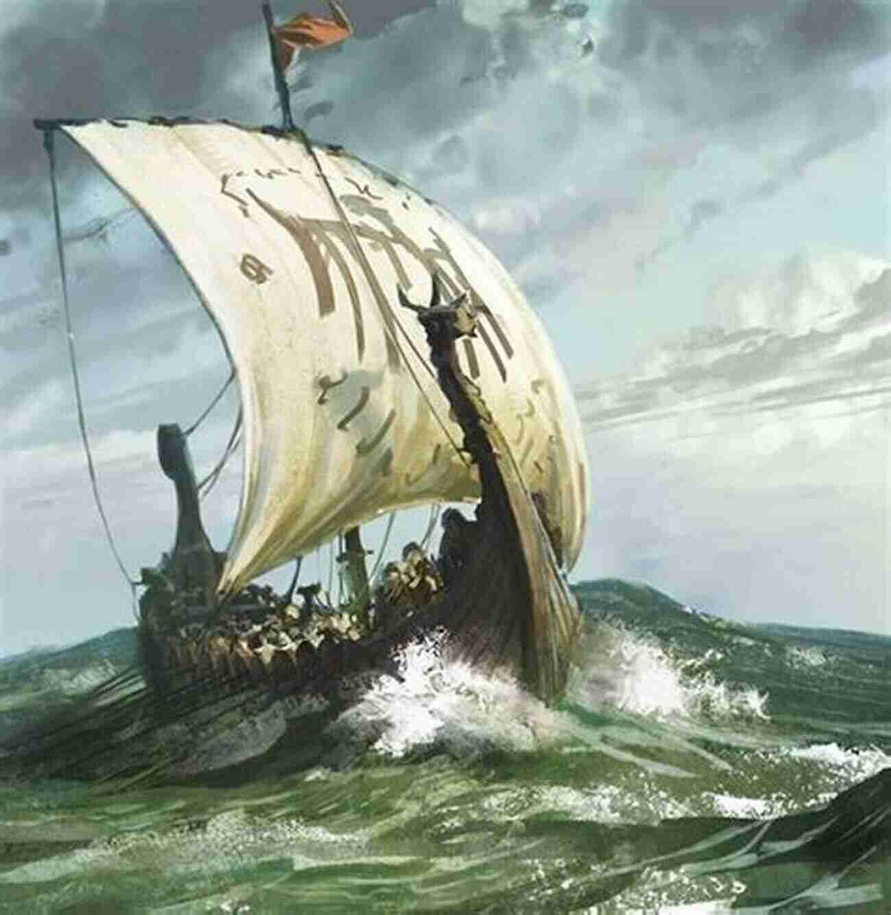 A Detailed Illustration Of A Viking Longship Navigating Stormy Waters The World S Greatest Civilizations: The History And Culture Of The Vikings