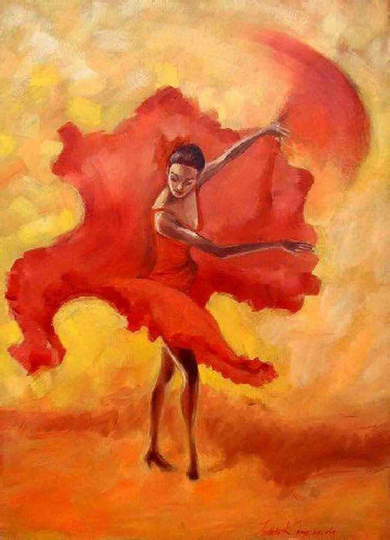 A Painting Depicting A Flamenco Dancer Surrounded By Warm, Vibrant Colors Flamenco Jondo Paintings Of Marques Vickers: Translating The Cante Flamenco Into Painted Expression