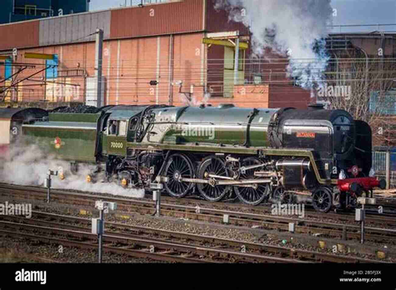 Britannia Class Br Standard Locomotive Elegantly Racing On A Scenic Route British Steam: BR Standard Locomotives