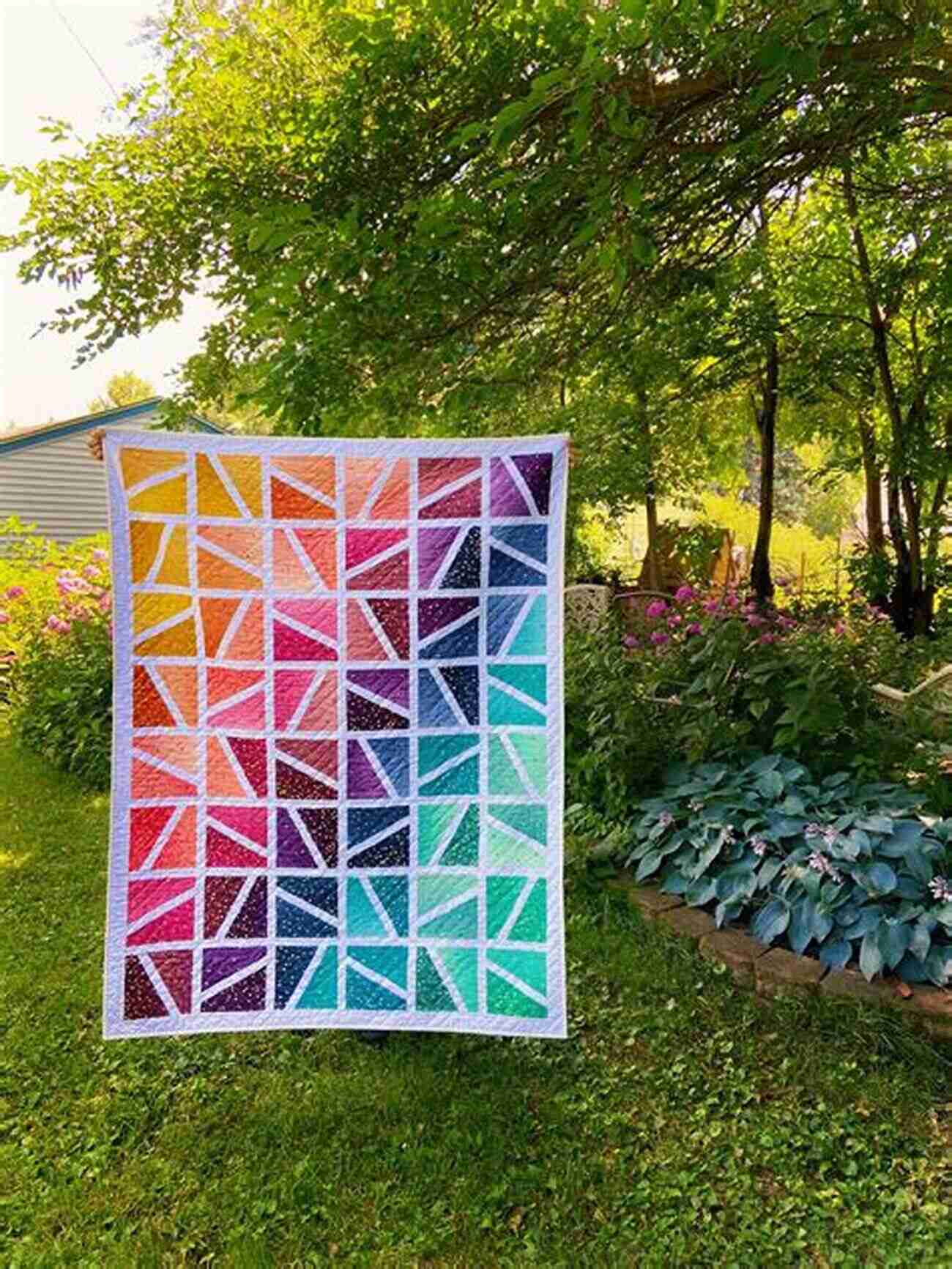 Colorful Geometric Quilt Design Strip Your Stash: Dynamic Quilts Made From Strips 12 Projects In Multiple Sizes From GE Designs