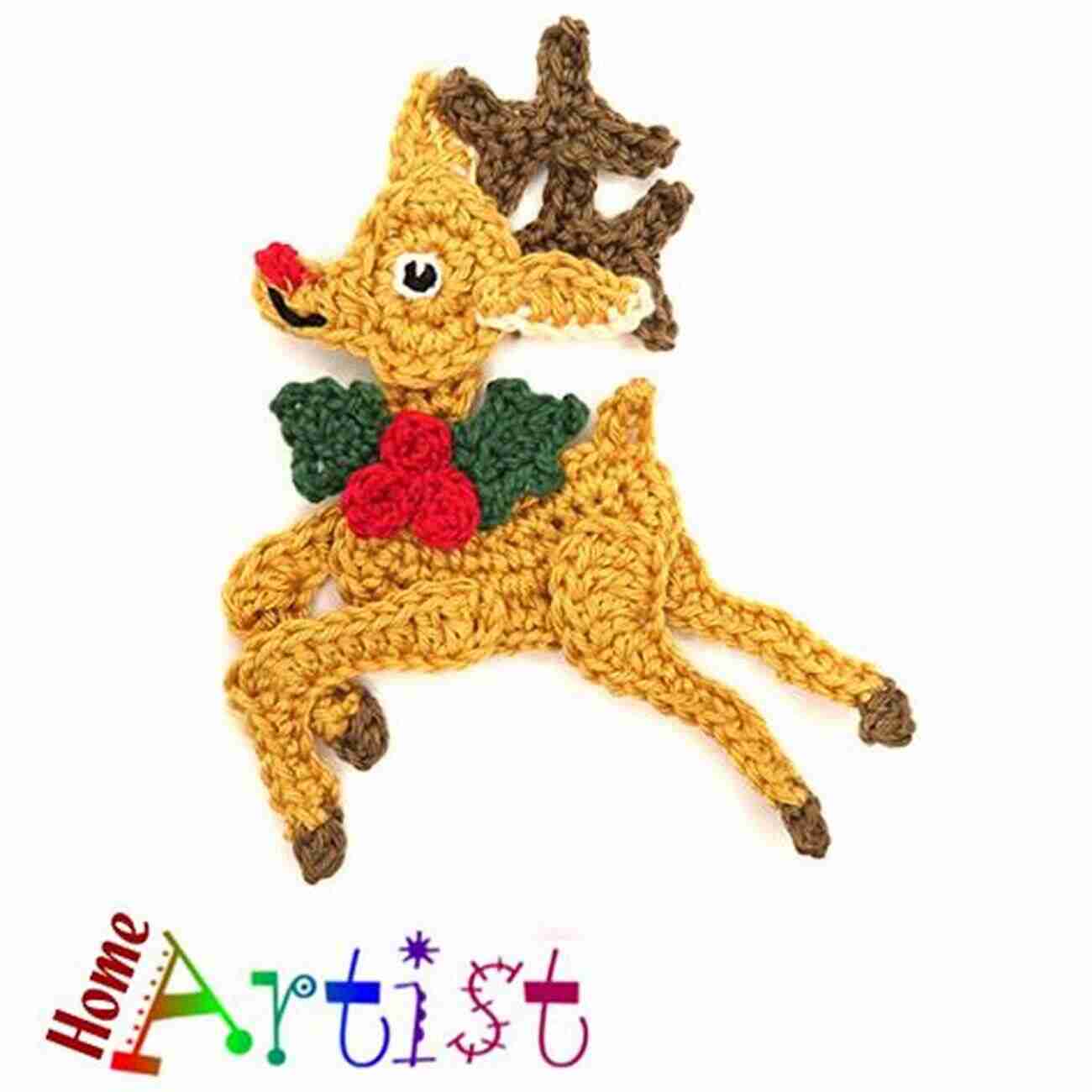 Crochet Pattern Reindeer Applique Homeartist Design Crochet Pattern: Reindeer Applique Homeartist Design