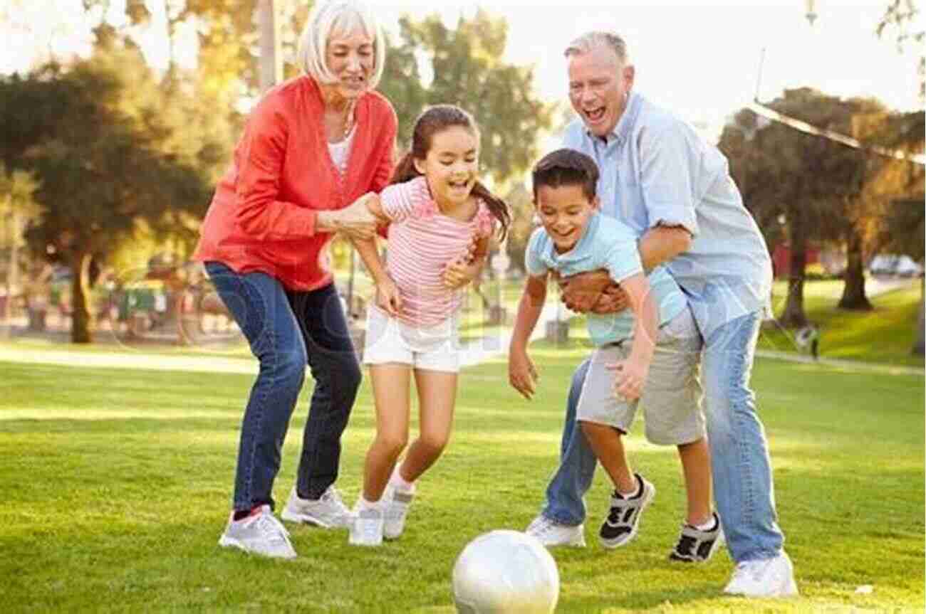 Elderly Grandparents With Their Grandchildren Playing In A Park The Grandfamily Guidebook: Wisdom And Support For Grandparents Raising Grandchildren