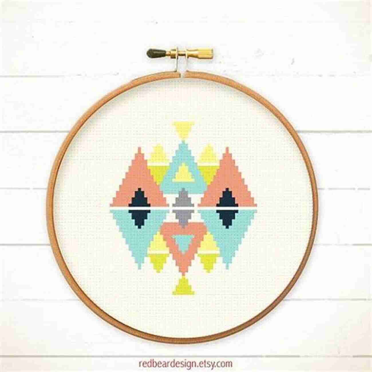 Geometric Cross Stitch Pattern For Beginners A Blend Of Symmetry And Modern Design, Perfect For Contemporary Home Decor Easy Cross Stitch Patterns For Beginners: Cute Little Motifs