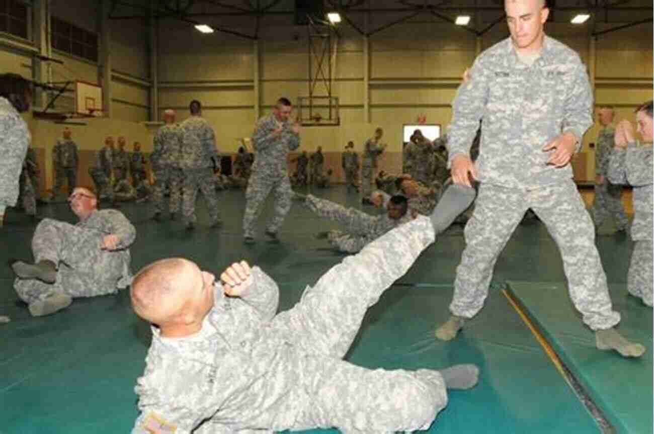 Group Of Unarmed Forces In Formation Practicing Self Defense Techniques Steps Ascending: Rise Of The Unarmed Forces