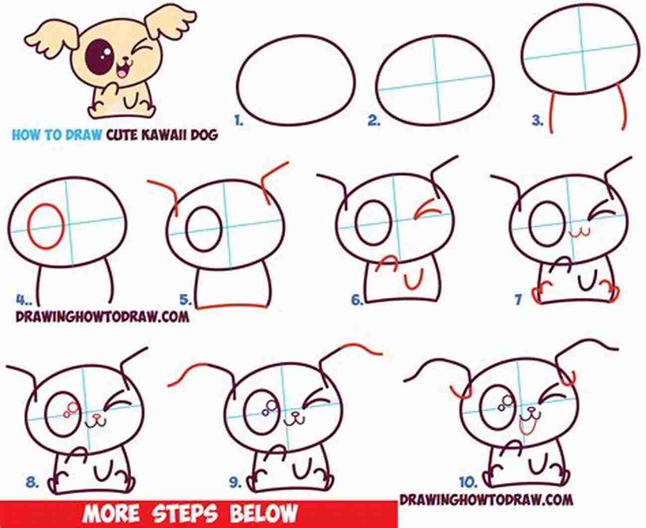 How To Draw A Cute Dog Step By Step HOW TO DRAW ANIMALS (The Art Of Drawing 60 Types Of Cartoon Animals For Beginners)