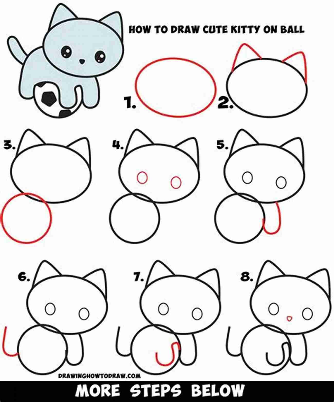 How To Draw A Playful Cat Step By Step HOW TO DRAW ANIMALS (The Art Of Drawing 60 Types Of Cartoon Animals For Beginners)