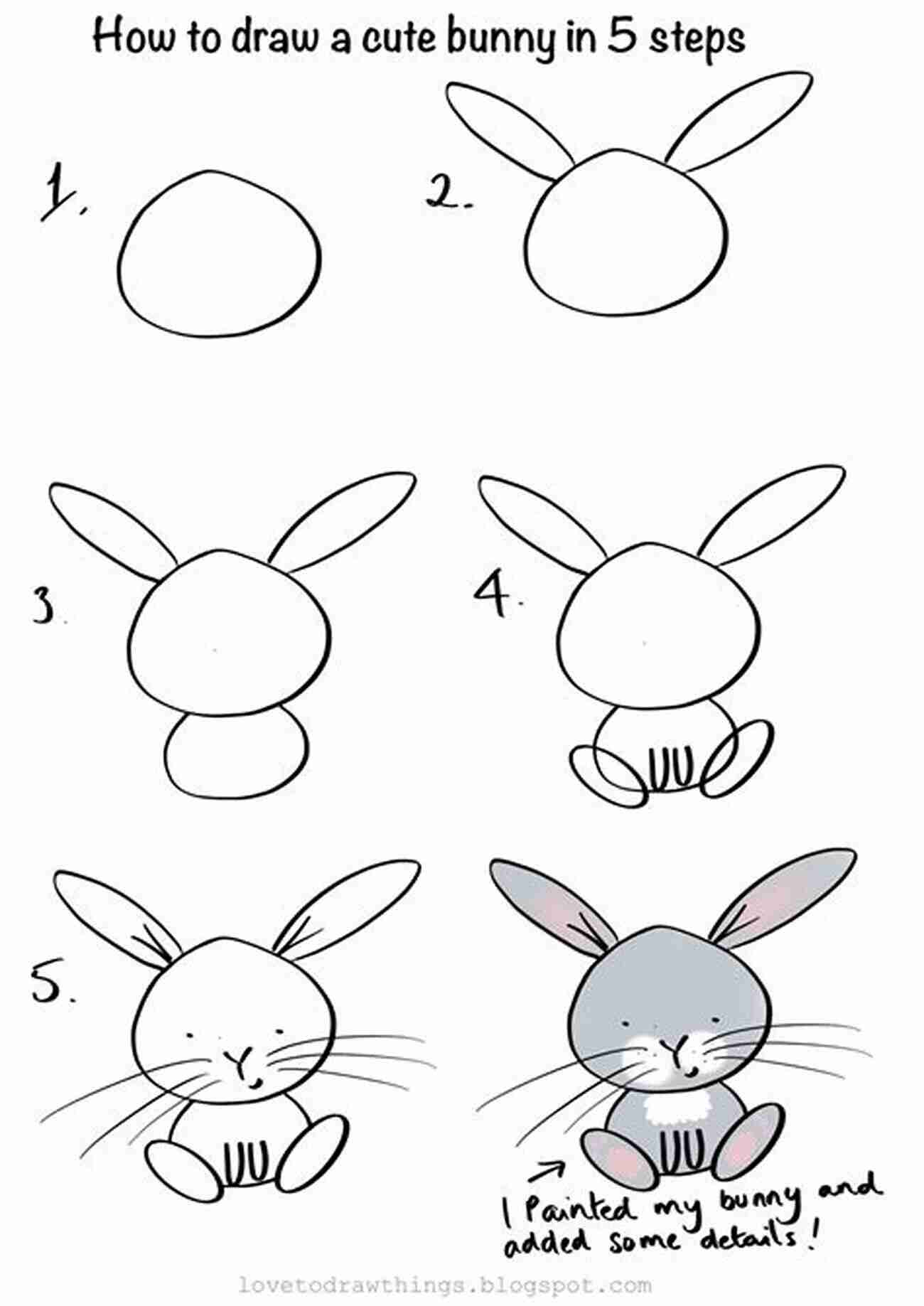 How To Draw An Adorable Bunny Step By Step HOW TO DRAW ANIMALS (The Art Of Drawing 60 Types Of Cartoon Animals For Beginners)