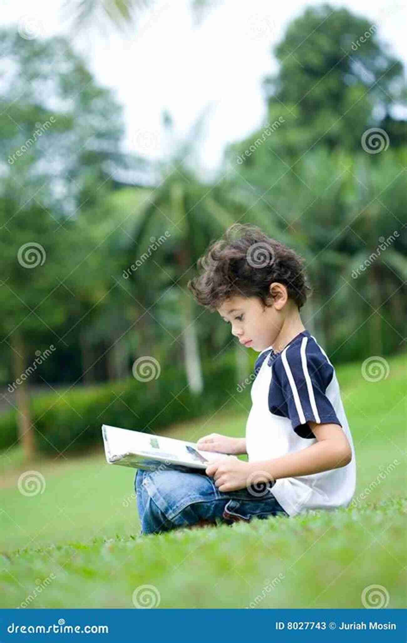 Image Of A Young Boy Engrossed In Reading Barefoot Boy Poetry Book Under A Tree A Barefoot Boy 4: Poetry For Children