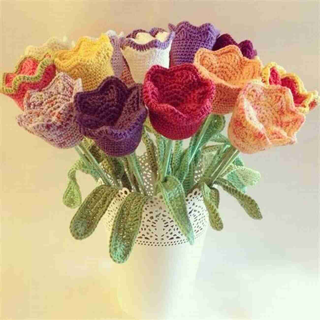 Knitted Tulip Pot Cozy Keep Your Potted Plants Cozy With This Adorable Tulip Inspired Cover. Knitted Flowers: 22 Projects To Make