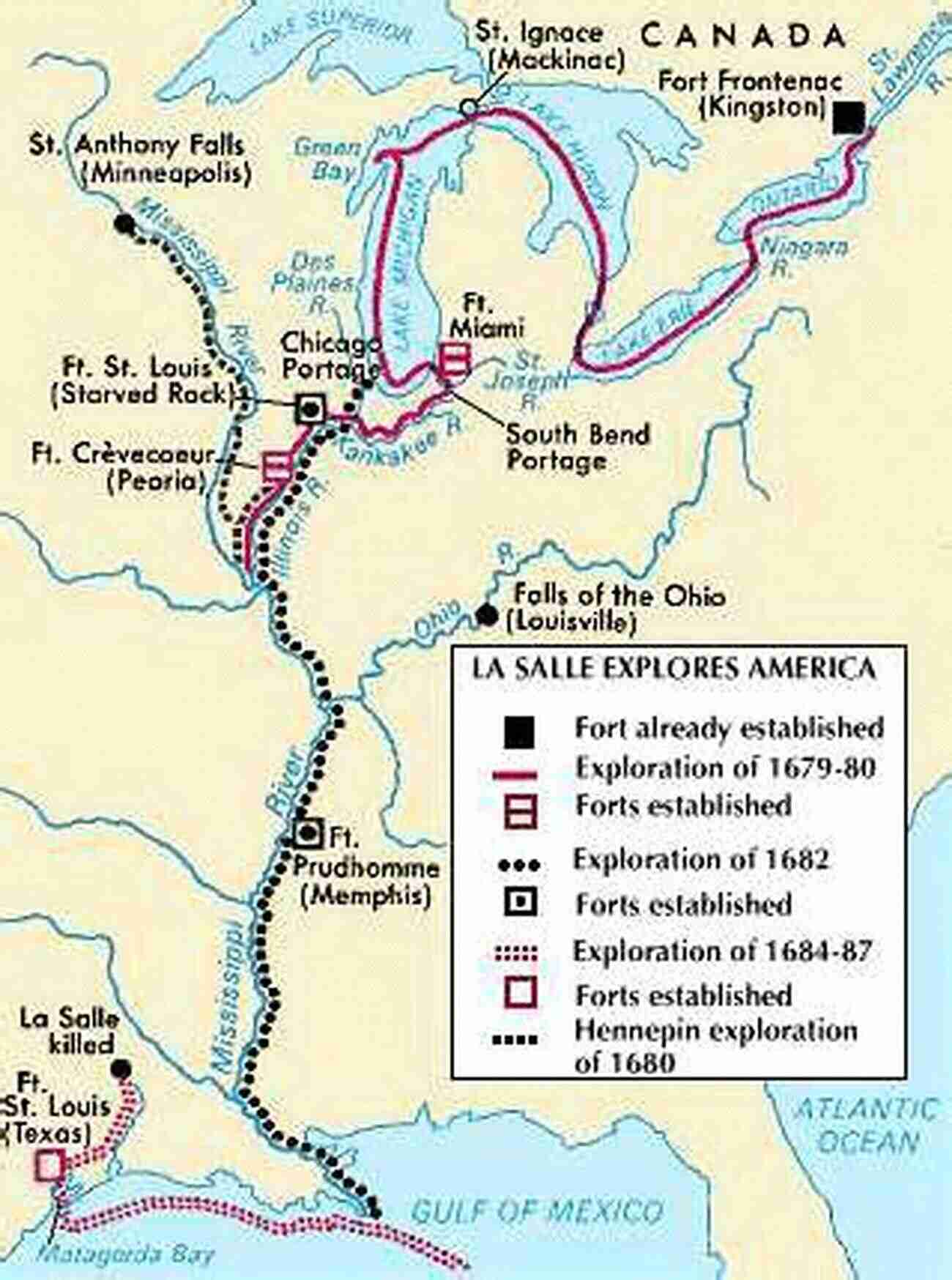 La Salle Exploration La Salle And The Discovery Of The Great West France And England In North America