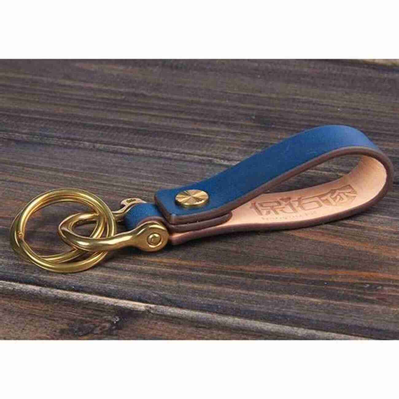 Leather Keychain With Antique Brass Hardware Fantastic Leather Crafts: Gorgeous Leather Projects You Can Do