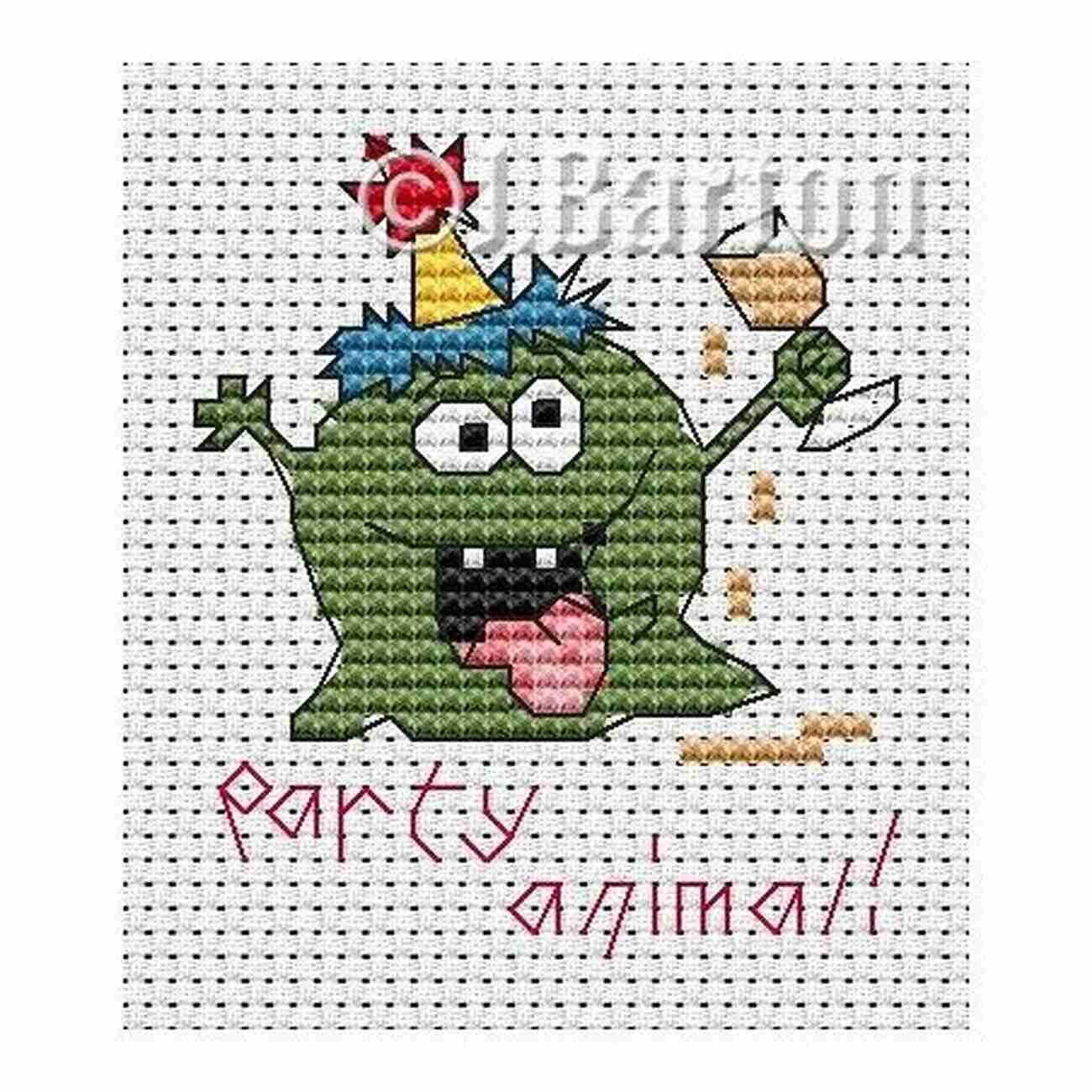 Party Animals Cross Stitch Chart 10 Cute Birthday Designs/ Charts To Cross Stitch Yourself: 10 Designs Pefect For Putting Into A Card Or Frame Perfect Cross Stitch For Stitching Designs Yourself