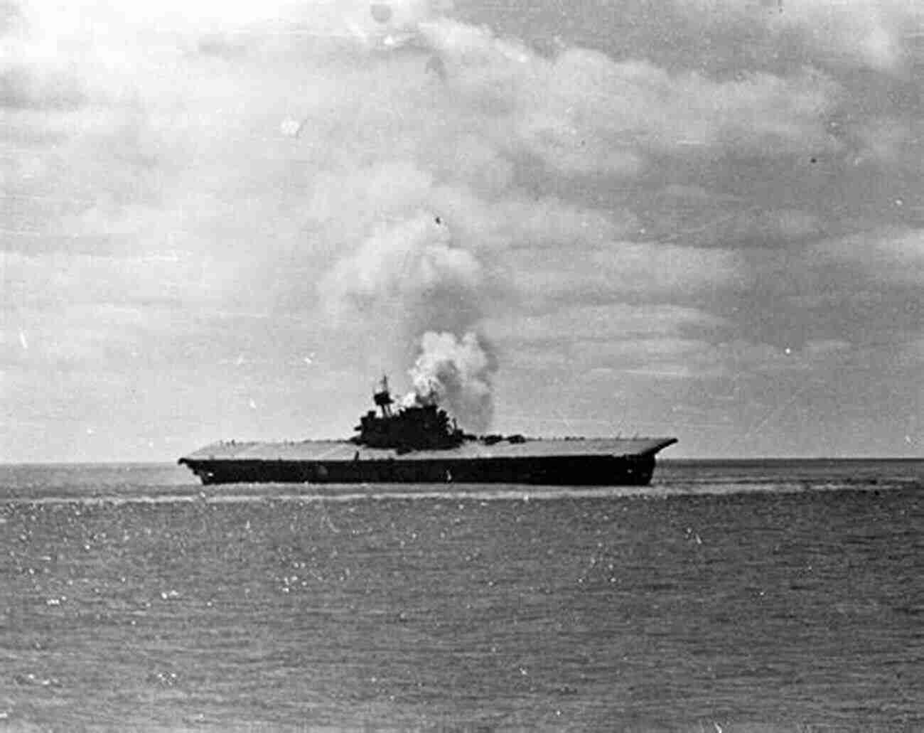 Photograph Of Aircraft Carrier USS Yorktown During The Battle Of Midway Decision At Sea: Five Naval Battles That Shaped American History