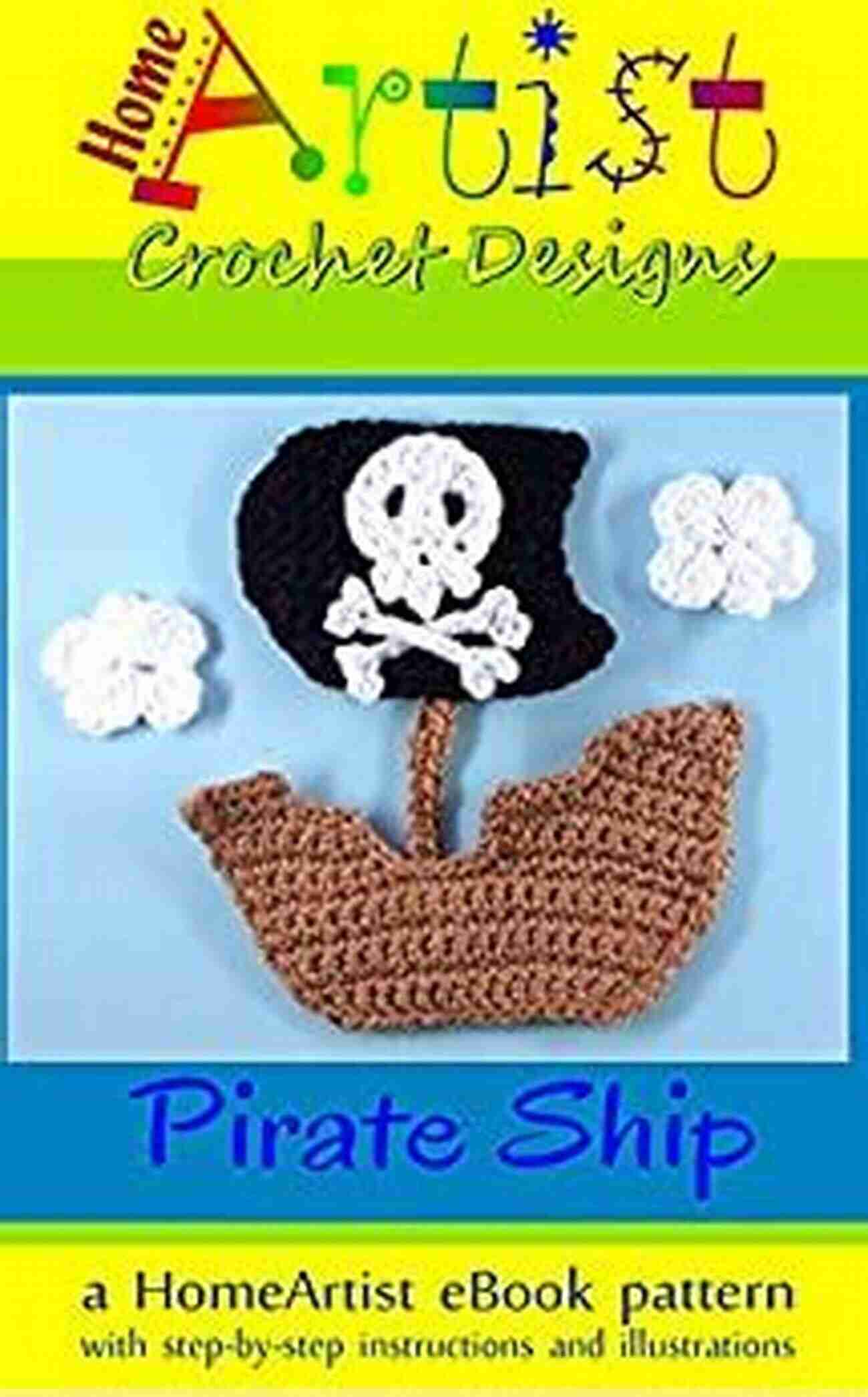 Pirate Ship Crochet Pattern Applique by Homeartist Designs