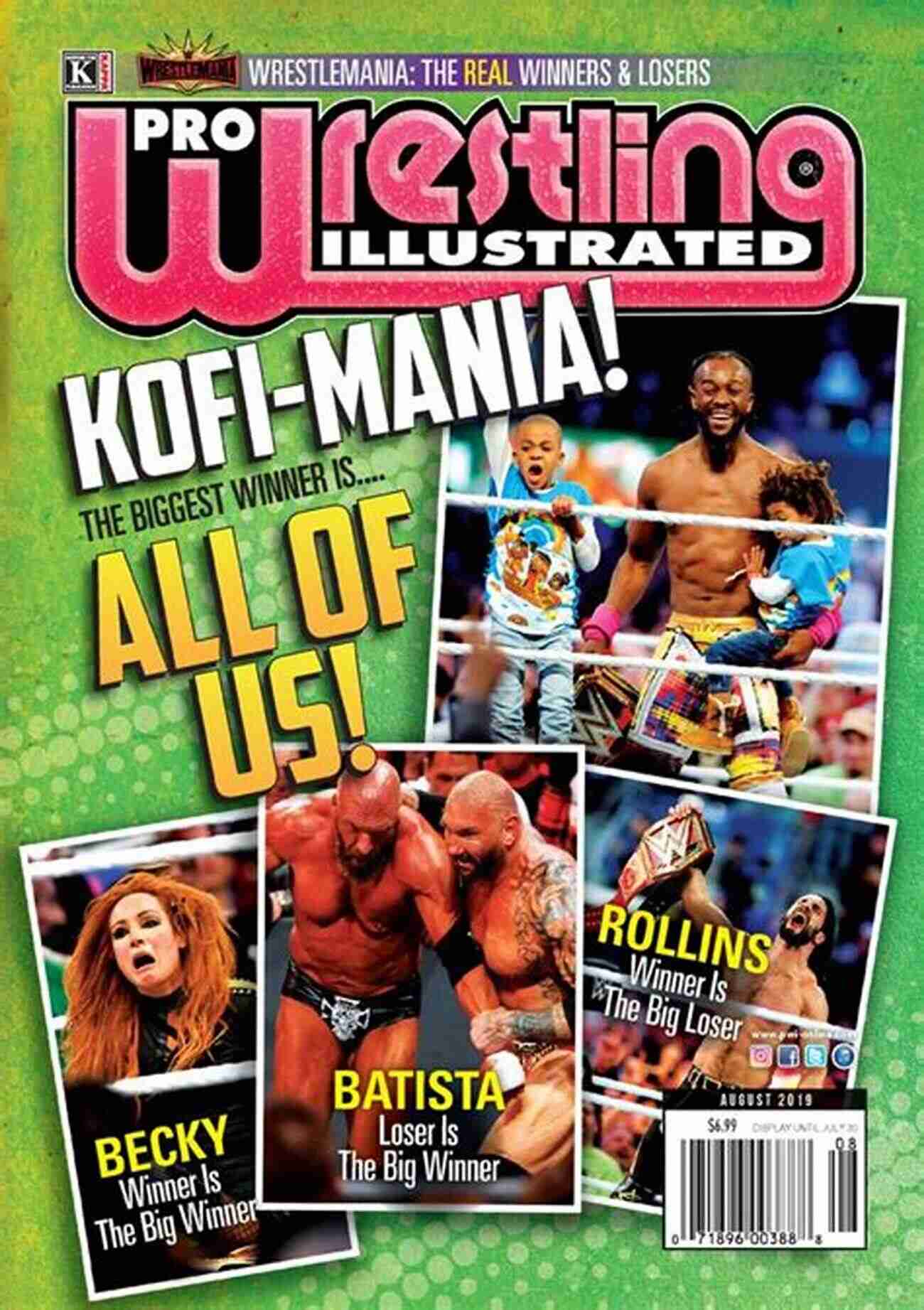 Pro Wrestling Illustrated Magazine April 2019 Cover Pro Wrestling Illustrated Magazine April 2019: 2018 Year In Wrestling Special Year End Awards: Becky Lynch Ronda Rousey Roman Reigns Velveteen Impact Year In Review +PWI Official Ratings