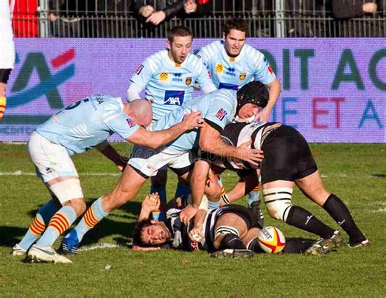 Professional Rugby Player In Action During A Match Fringes: Life On The Edge Of Professional Rugby