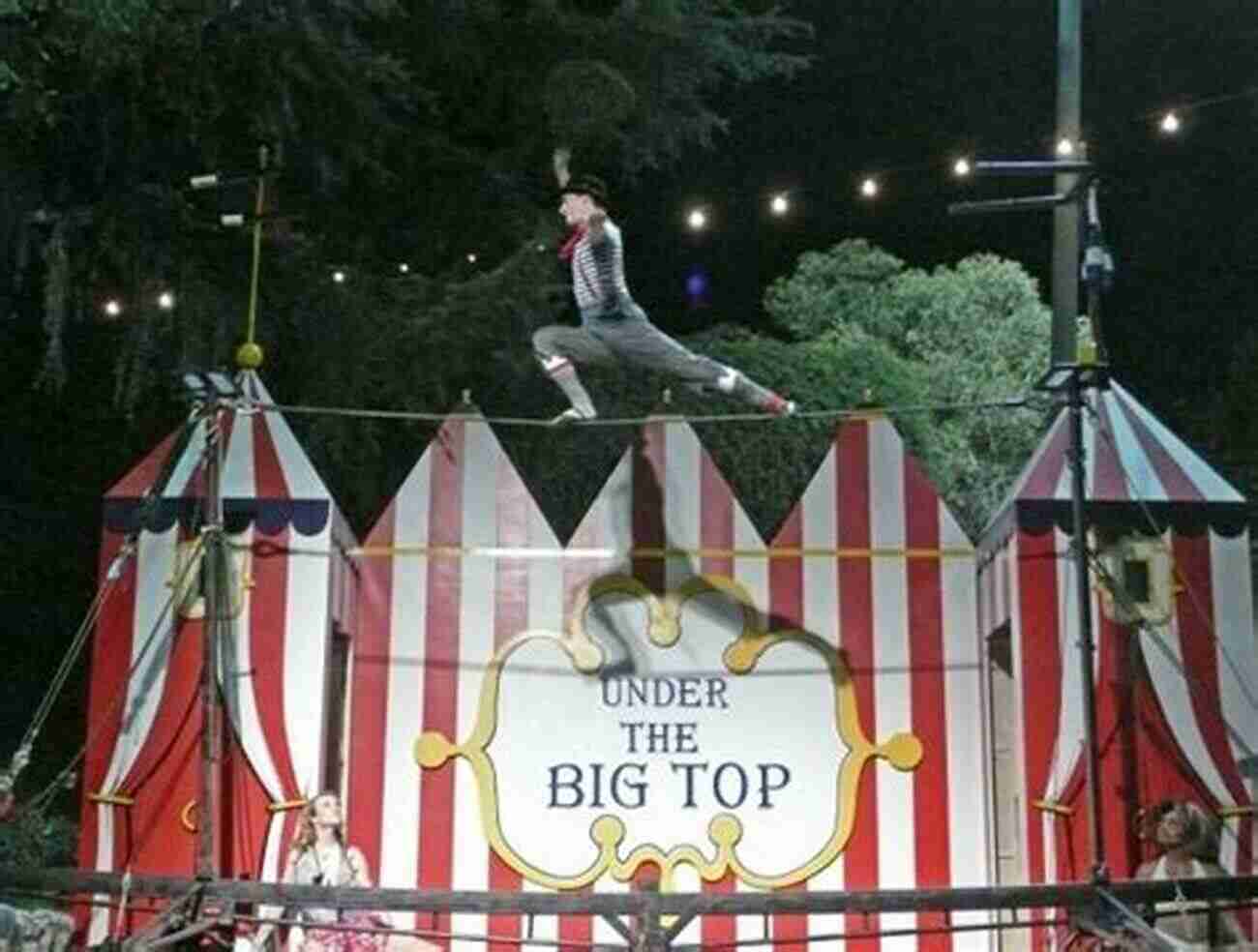 Rajib Mukherjee Wirewalker Performing At A Circus Wirewalker Rajib Mukherjee