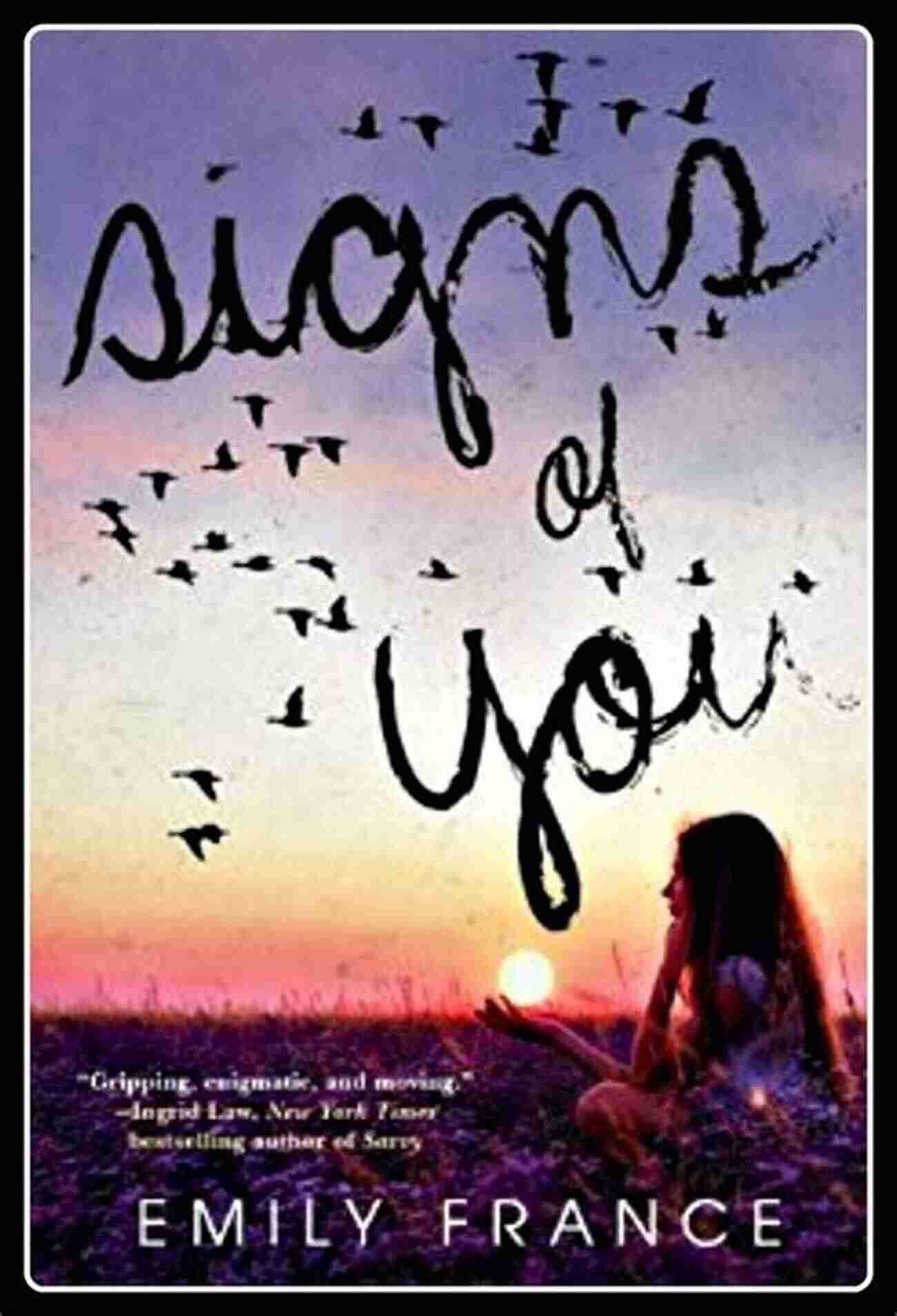 Signs Of You Book Cover By Emily France Signs Of You Emily France