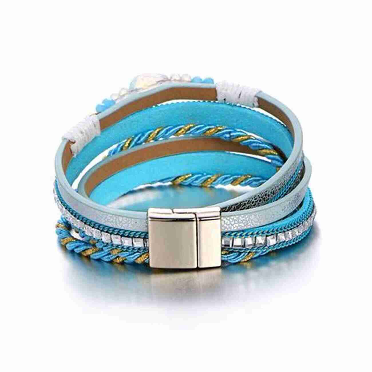 Stylish Leather Bracelet With Magnetic Closure Fantastic Leather Crafts: Gorgeous Leather Projects You Can Do