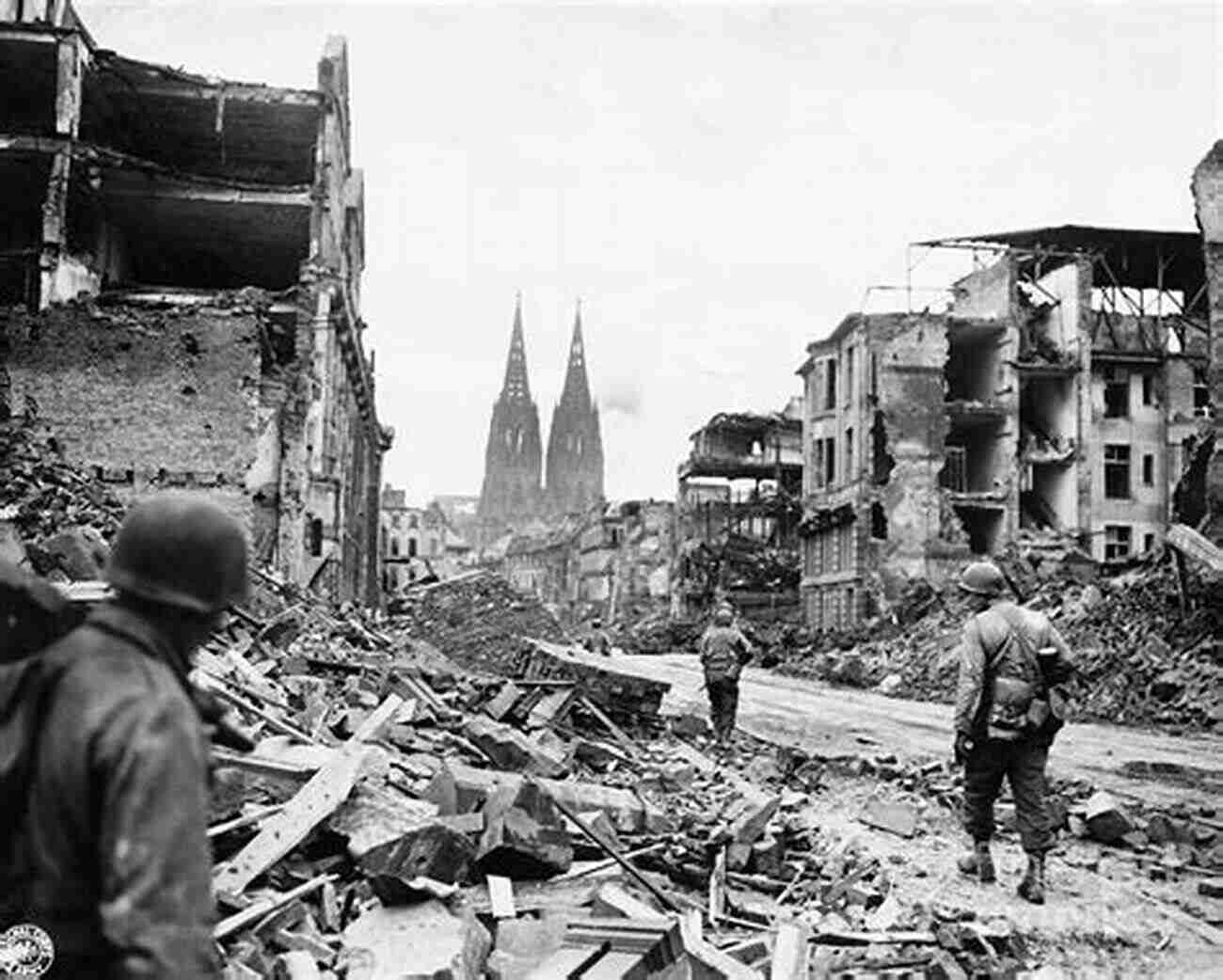 The American Army Soldiers Advancing Through A War Torn City During World War. Yanks: The Epic Story Of The American Army In World War I