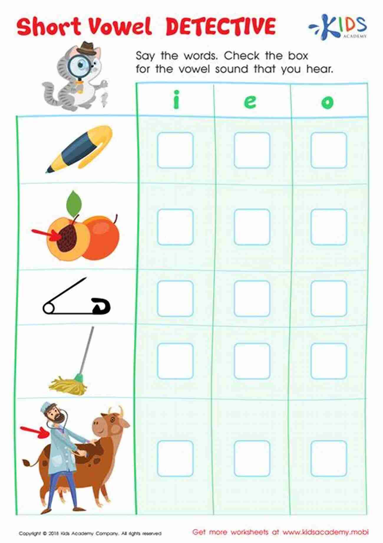 The Short Vowel Detective: Solving The Case Decodable Readers: 15 Short Vowel Phonics Decodable For Beginning Readers Ages 4 7 Developing Decoders (Set 1)