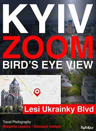 Kyiv Zoom Bird s Eye View Lesi Ukrainky Blvd : Travel Photography